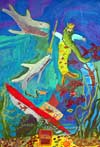 'Sea tsar wins sharks', Zhivotov Zhenya, 9 years, Shakhty