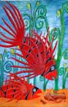 ‘Red fishes’, Yulia Varava, 10 years, (teacher N.V.Markina), Donetsk