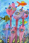 ‘Sea flower fishes’, Anastasiya Kovtun, 8 years, (teacher  T.G.Tambashova), Donetsk