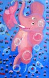 ‘Swimming elephants’, Artem Pastukh, 7 years, (teacher V.V.Martynyuk), Odessa