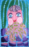 ‘Blue-eyed pink octopus’, Alina Lukyanenko, 7 years, (teacher V.V.Karpenko), Tokary