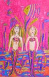 ‘Mermaids-twins’, Anna Alfimova, 10 years, (teacher T.B.Gurskaya), Nizhniy Tagil ‘Mermaids-twins’, Anna Alfimova, 10 years, (teacher T.B.Gurskaya), Nizhniy Tagil