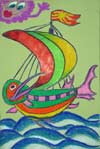 ‘Fish-sail travel’, Alina Lyakhova, 8 years, (teacher A.N.Kimerina), Dobropolie