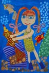 ‘Meeting with underwater world’, Ekaterina Kuzlyakina, 9 years, (teacher L.I.Kuznetsova), Omsk 