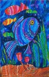 ‘Underwater world’, Dasha Mogila, 8 years, (teacher T.A.Andreeva), Salavat (Bashkortostan)