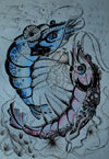 ‘Enamoured shrimps’, Ekaterina Chernichenko, 11 years, (teacher A.A.Ryazanova), Krivoy Rog