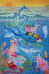 ‘Beauty of underwater world’, Louise Yusupova, 15 years, (teacher T.P.Kuzmina), Almetyevsk (Tatarstan)