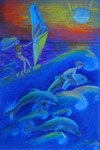 ‘On the waves’, Anna Shishina, 9 years, (teacher M.M.Samokhvalova), Chelyabinsk