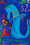 ‘Dolphin and human friendship’, Alisa Kurshina, 8 years, (teacher M.M.Belchenko), Polysaevo