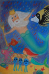 ‘Underwater festival’, Darya Bubentsova, 11 years, (teacher Yu.Tereshchenko), Hotynets