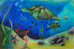 ‘Underwater travel’, Andrey Koftunenko, 11 years, (teacher E.F.Chornomor), Krivoy Rog