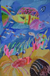 ‘Big travel of small crab’, Nikita Kutsev, 7 years, (teacher A.E.Tareeva), Izyum