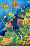 ‘Let disturb the sea!’, Ivan Akimov, 8 years, (teacher O.V.Volkova), Borinskoye