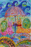 ‘Girlfriend chatters’, Elena Nozhenko, 9 years, (teacher E.V.Nedavnyaya), Izyum