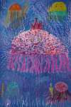 ‘Royal jellyfish’, Dasha Budennaya, 8 years, (teacher E.V.Golovina), Krivoy Rog