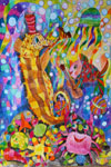 ‘Underwater carnival’, Ekaterina Pinchuk, 9 years, (teacher E.V.Nedavnyaya), Izyum