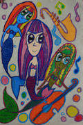 ‘Trio of mermaids’, Yuliya Balakleets, 8 years, (teacher A. N. Kimerina), Dobropolye
