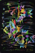 ‘Rainbow fish’, Aleksandra Bakhareva, 9 years, (teacher O. N. Kosenko), Krylovskaya