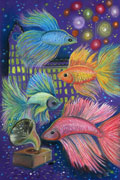 ‘Fish party in Lilac sea’, Alina Derzhak, 12 years, (teacher V.V. Maziy), Dobropolye