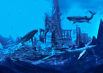 ‘The underwater city’, Mariya Kovaleva, 12 years, (teacher V. Cherednichenko), Mariupol
