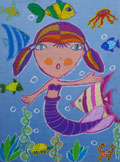‘The Little Mermaid - the baby’, Aleksandra Krivonosova, 8 years, (teacher A.N. Kimerina), Dobropolye