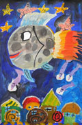 ‘Moon Fish’, Ekaterina Yakovleva, 8 years, (teacher N.V. Umnikova), Budyonnovsk