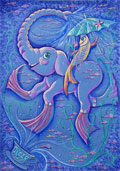 ‘Cheerful travel’, Anna Kashkova, 11 years, (teacher L.V. Makarenko), Mariupol