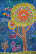 ‘Underwater wonderful tree’, Khristina Rurka, 10 years, (teacher I.P. Medvid), Sokal