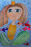 ‘The little mermaid’, Ilona Buzikevich, 8 years, (teacher L.I. Strizhachuk), Novovolynsk