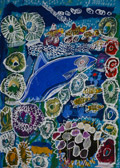 ‘Sea abstraction’, Pavel Pavlushenko, 7 years, (teacher Yu.R.Bilova), Krivoy Rog