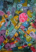 ‘Comet fishes’, Maksim Kasatonov, 9 years, (teacher M.Yu. Kuzmina), Chita
