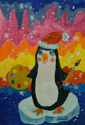 ‘Artist of the northern lights’, Alina Furduy, 7 years, (teacher O.O. Lysenko), Golovanevsk