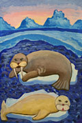 ‘Icy beach’, Roman Slobodyan, 8 years, (teacher R. Eremenko), Volochysk