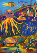 ‘The colorful world of the deep sea’, Aleksandra Trotskaya, 12 years, (teacher L. Kuleshova), Kramatorsk