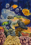 ‘Marine inhabitants’, Sofiya Zhitetskaya, 14 years, (teacher P.S. Kubasova), Kramatorsk