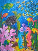 ‘Life in the underwater kingdom’, Kristina Semenova, 14 years, (teacher V.L. Konovalova), Kuibyshev