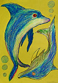 ‘Dance of dolphins’, Dmitriy Karpyuk, 8 years, (teacher S. I. Mironenko), Izium