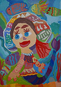 ‘Little Mermaid’, Valeriya Kruchinina, 7 years, (teacher A.V. Chukhareva), Krasnoufimsk