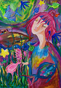 ‘Dreams about the depths of the sea’, Evgeniya Goloburda, 10 years, (teacher N.I. Puchkina), Svisloch (Republic Belarus)