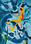 ‘Visiting fur seals’, Anna Vasilieva, 11 years, Kiev