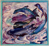 'Cheerful dolphins' (batic), Rastvorova Maryna, 12 years