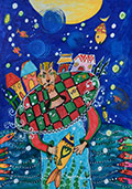 ‘Underwater Stranger’, Vitaliy Shalygin, 7 years, (teacher L.O. Kamyanska), Kryvyi Rih