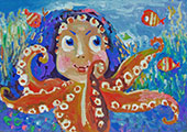 ‘Octopussy’, Mariya Capsomun, 9 years, (teacher S.D. Savastin), Comrat (Moldova)