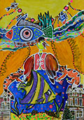 ‘Wonderful World’, Timur Bilikhodze, 9 years, (teacher L.O. Kamyanska), Kryvyi Rih