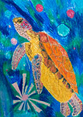 ‘Big turtle’, Dmitriy Podobryaev, 7 years, (teacher N.A. Kotova), Voronezh