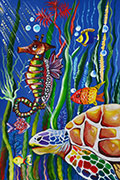 ‘Colors of the underwater world’, Alina Yesaulenko, 11 years, (teacher O.V. Mykhailychenko), Lozova