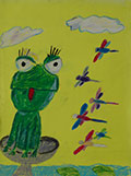 ‘Frog’, Polina Kholodnyak, 10 years, (teacher T.M. Mos), Kharkiv