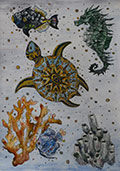 ‘Sea Patterns’, Polina Davydenko, 12 years, (teacher N.M. Dolhushina), Kyiv