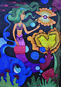 ‘Everyday mermaids’, Khrystyna Padalka, 12 years, (teacher I. Bryzhan), Kryvyi Rih