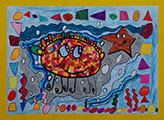 ‘Happy jellyfish’, Margaryta Derebaga, 7 years old, (teacher G. Strakhorchuk), Volodymyr